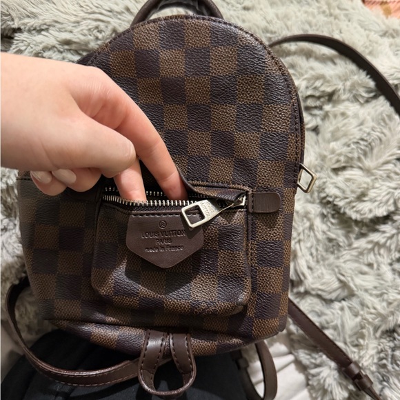 Brown Check Mini Backpack - Picture 6 of 8